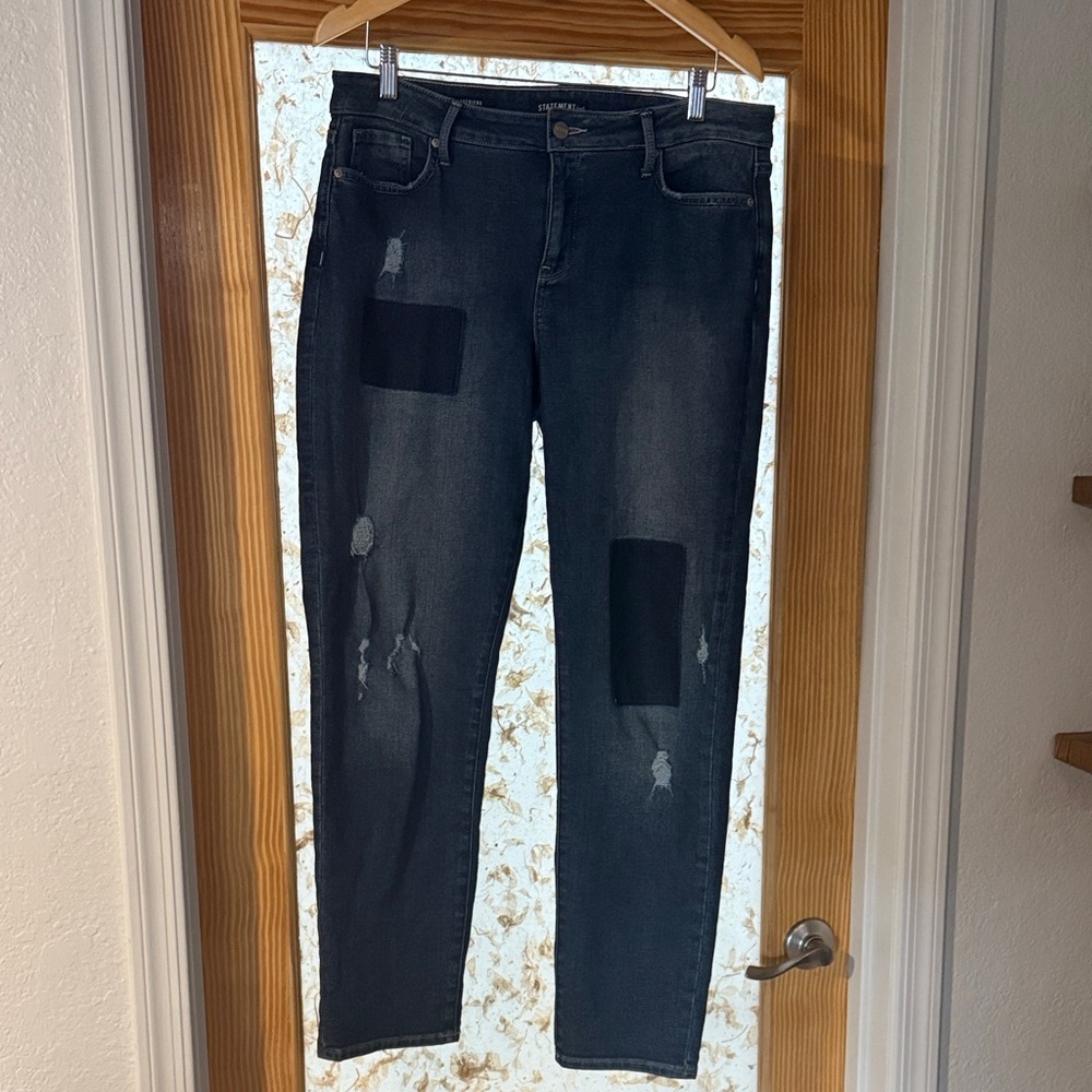 NYDJ Dark Blue Denim Jeans Boyfriend fit Lift and Tuck Tecnology